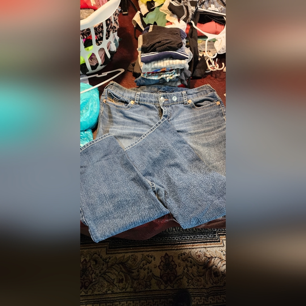 Luxe Blue Straight Leg Jeans